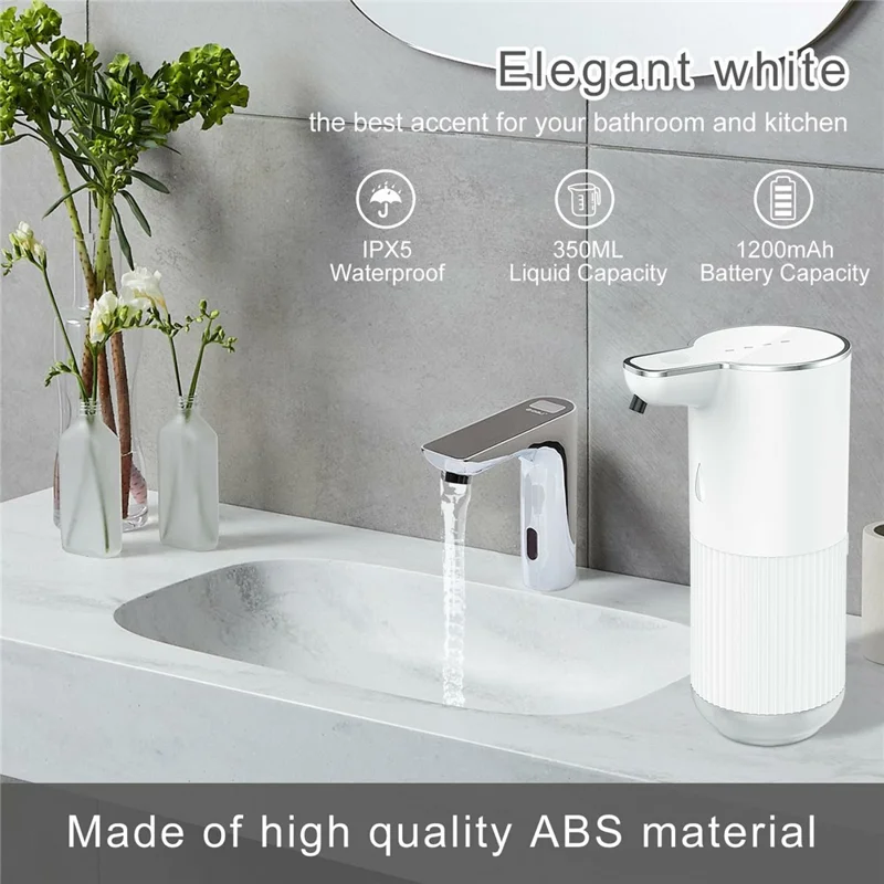 M10 Automatic Soap Dispenser Wall Mounted Touchless Sensor Electric Hand Wash Machine with Drain Cleaner - Foam Type