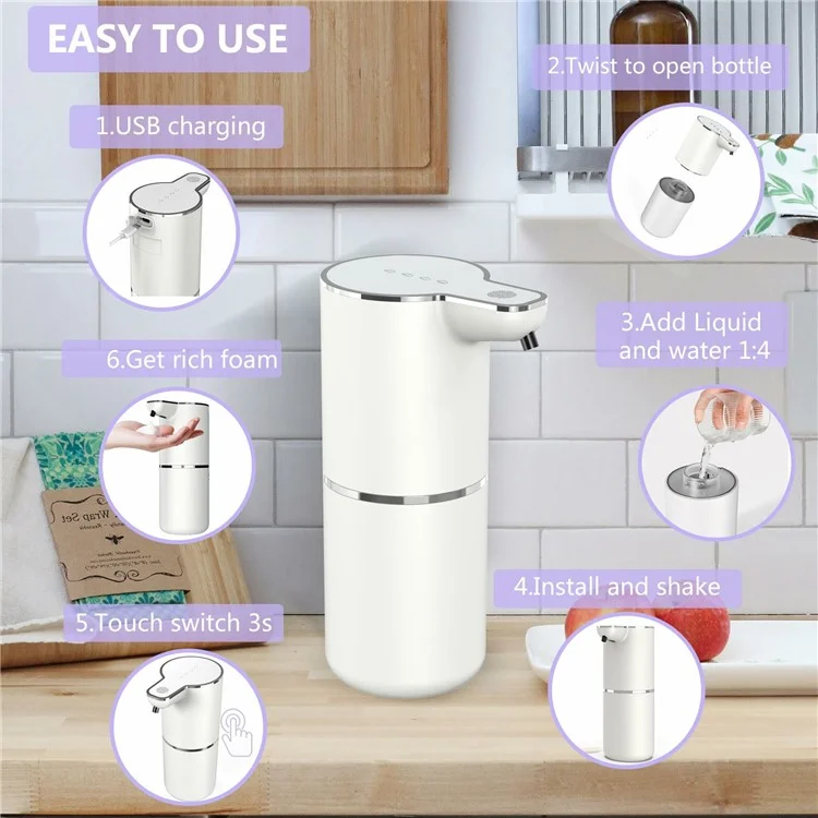 M10S Automatic Soap Dispenser Wall Mount Countertop Touchless Hand Wash Smart Sensor Machine - Liquid Drop Type