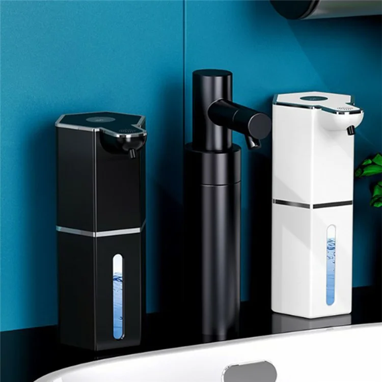 M12 360ml Automatic Soap Dispenser Wall Mounted Electric Foam Hand Wash Touchless Sensor - Black / Liquid Drop Type