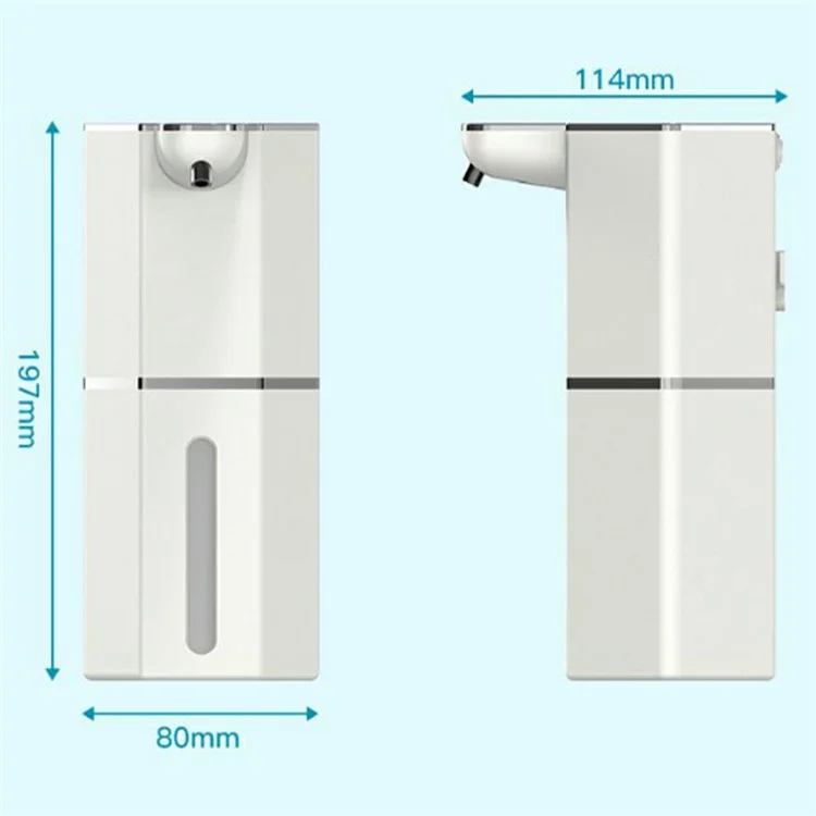 M12 360ml Automatic Soap Dispenser Wall Mounted Electric Foam Hand Wash Touchless Sensor - Black / Liquid Drop Type