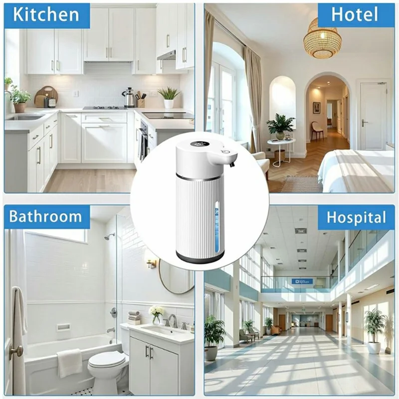M15 420ml Automatic Soap Dispenser Smart Touchless Wall-Mounted Electric Handwash Machine - White / Foam Type