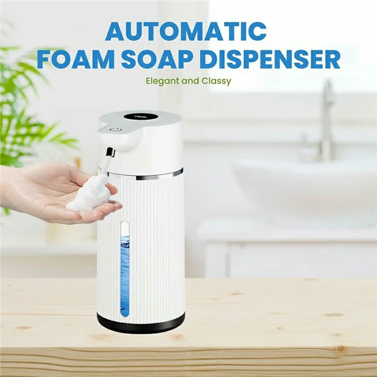 M15 420ml Automatic Soap Dispenser Smart Touchless Wall-Mounted Electric Handwash Machine - White / Liquid Drop Type