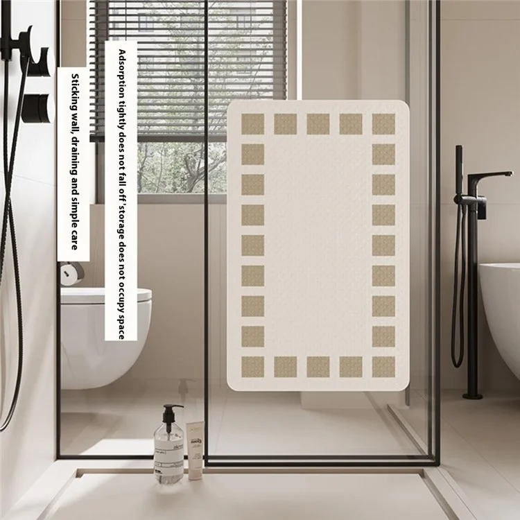 Tappetino da bagno 50 x 80 cm per vasca e doccia antiscivolo con punti massaggio in PVC con ventose di sicurezza - Caffè