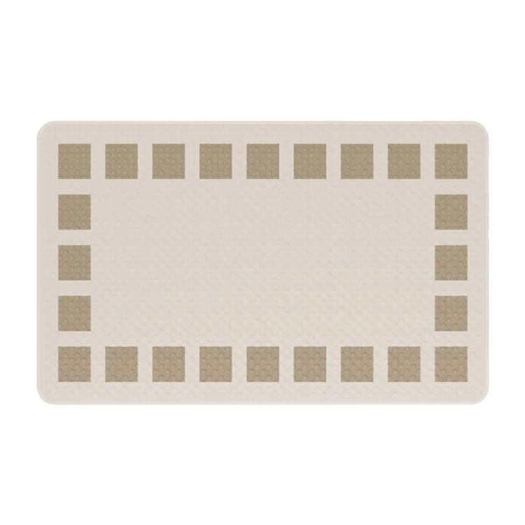 Tappetino da bagno 50 x 80 cm per vasca e doccia antiscivolo con punti massaggio in PVC con ventose di sicurezza - Caffè