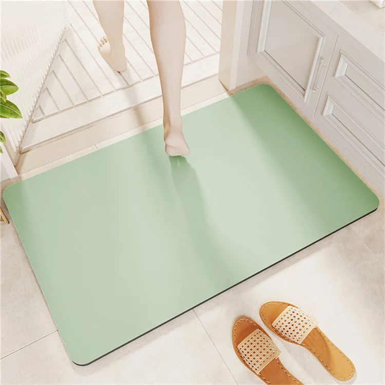 Tappetino da bagno in diatomite 50 x 80 cm, asciugatura rapida, assorbente e antiscivolo per l'ingresso - Verde