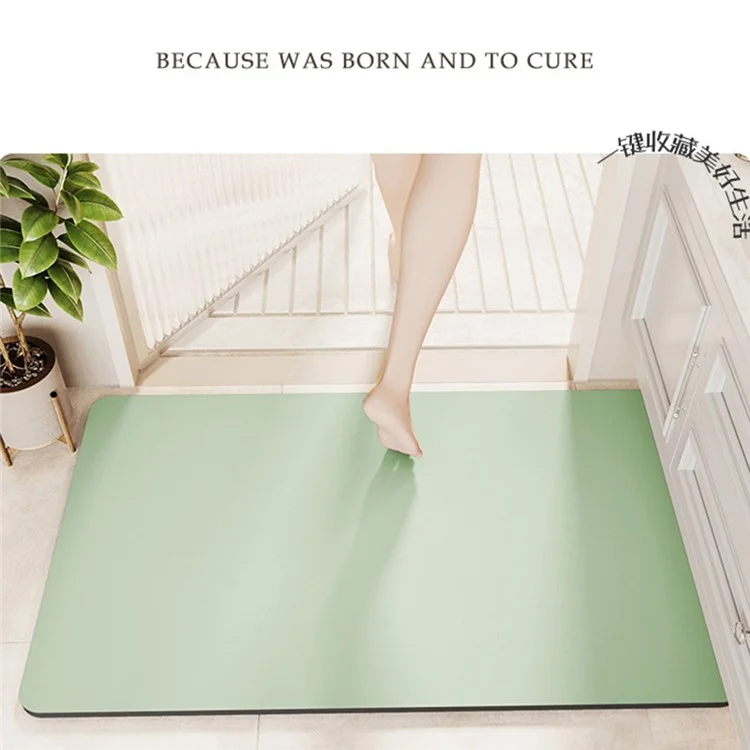 50 x 80cm Diatomite Quick Dry Bathroom Mat Absorbent Non Slip Floor Rug for Entrance - Blue
