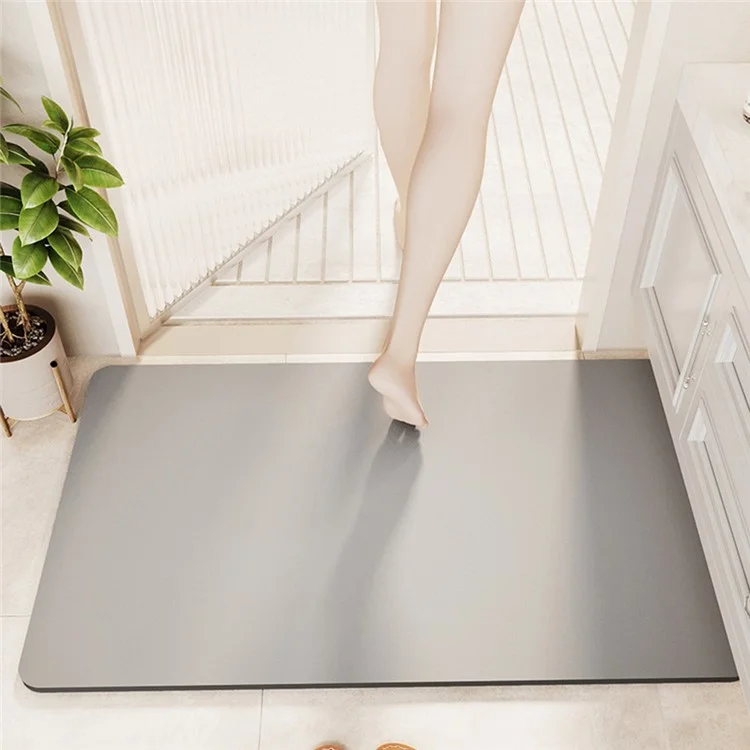 50 x 80cm Diatomite Quick Dry Bathroom Mat Absorbent Non Slip Floor Rug for Entrance - Blue