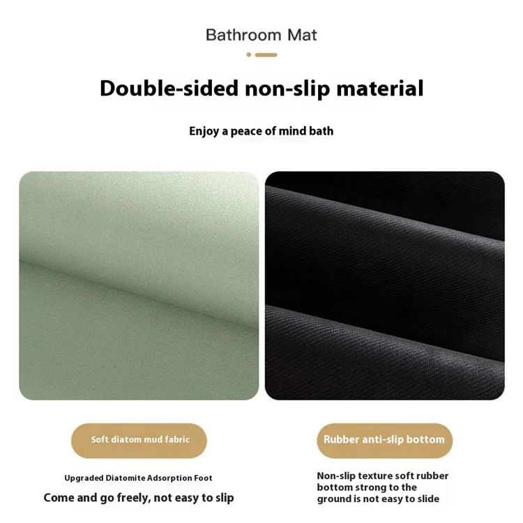 50 x 80cm Diatomite Quick Dry Bathroom Mat Absorbent Non Slip Floor Rug for Entrance - Blue