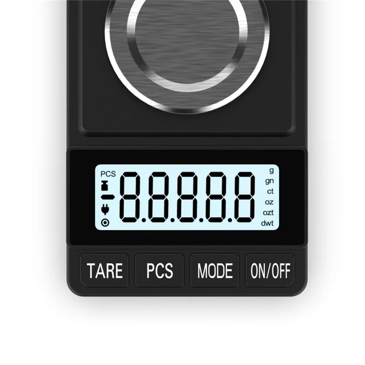 Balance numérique portable 50g / 0,001g Échelle de précision élevée pour bijoux Poudre d'or avec poids d'étalonnage - Noir