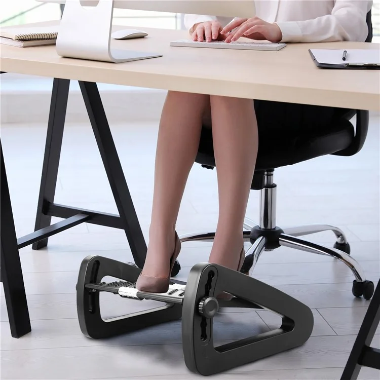 Höhenverstellbare Fußstütze für Büroschreibtisch - Ergonomische Massagefußablage zur Vermeidung von Beinverschränkung