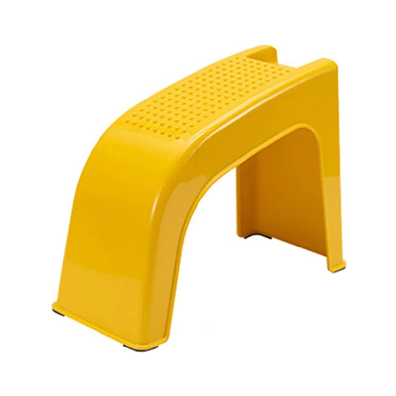 Ergonomic Nail Care Foot Stool Bathroom Anti Slip Low Bench Footrest for Pedicure Massage - Yellow