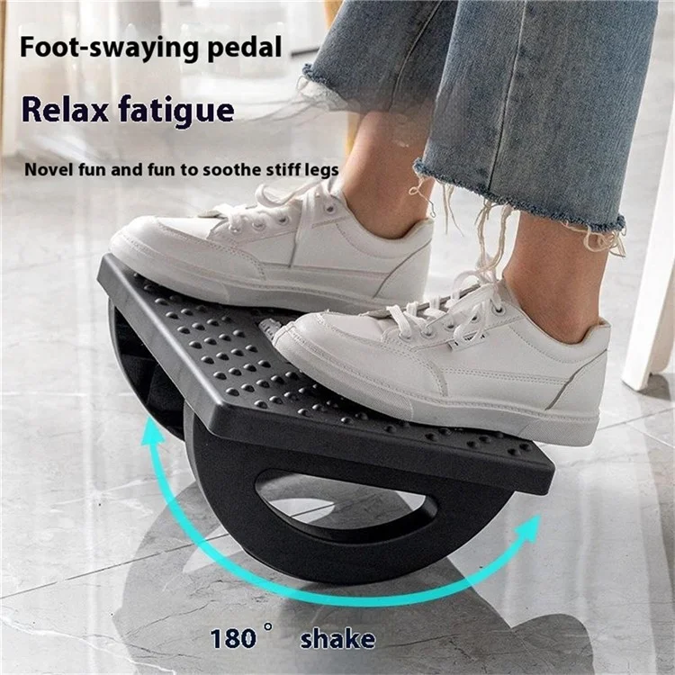 Under Desk Foot Rest Non Slip Ergonomic Plastic Footstool for Office Home Posture Support - Black