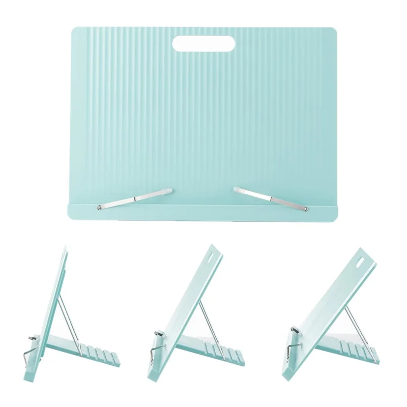 5 Angle Positions Adjustable Children Reading Stand Desktop Book Holder for Students Tablet Support - Blue