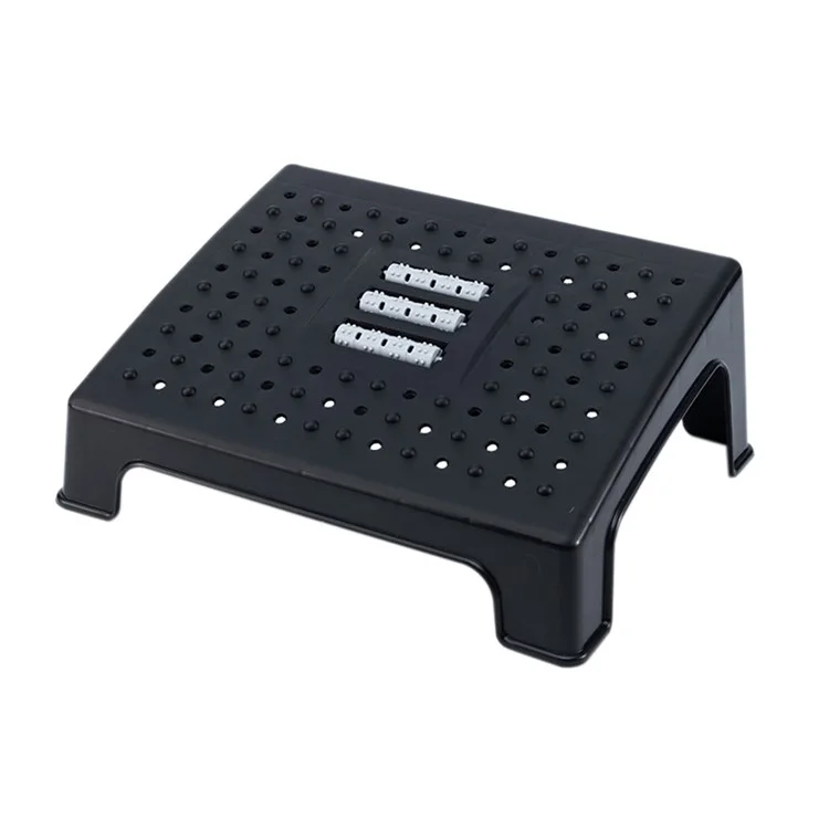 Under Desk Foot Rest for Office Home Plastic Ergonomic Footstool with Massage Rollers