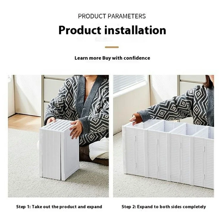 6-lagige faltbare Schuhbox ohne Installation, transparent, stapelbare Aufbewahrungsbox