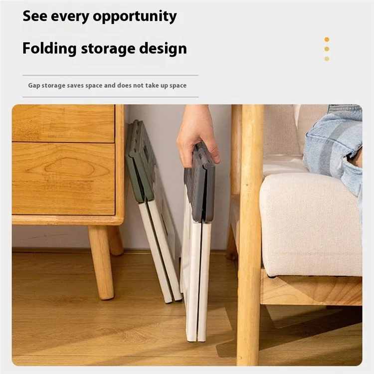Tabouret portable pliant pour camping et pêche extérieure, siège léger en plastique pliable avec poignée, Taille S - Kaki