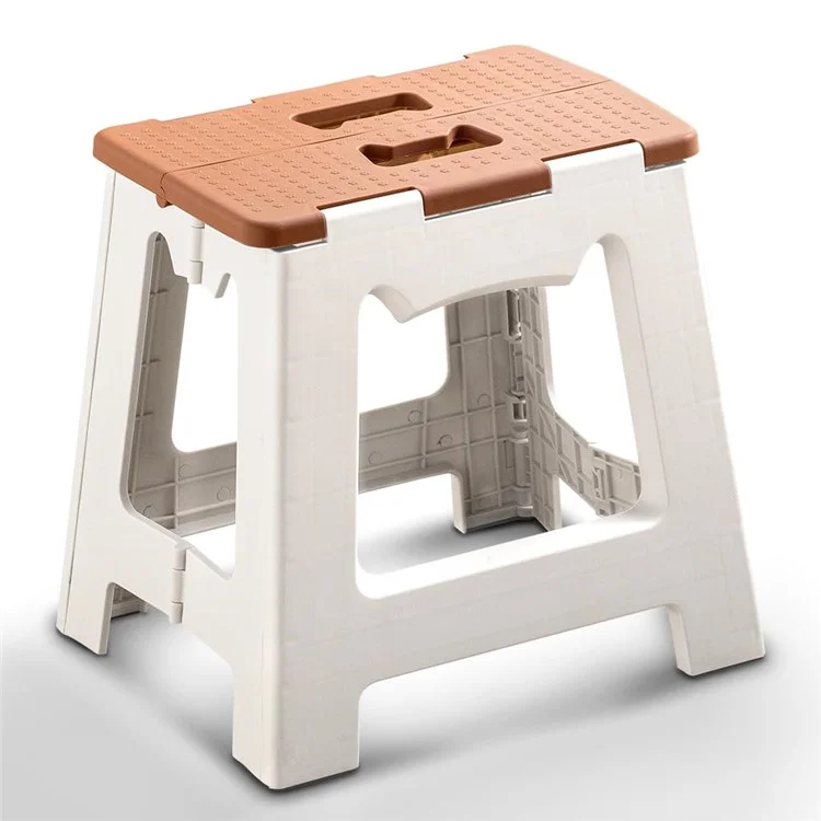 Banqueta Dobrável Portátil para Camping e Pesca - Assento Plástico Leve com Alça, Tamanho G - Cáqui