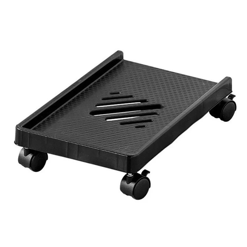 Computer Tower Stand with Universal and Directional Wheels PC Tower Storage Cart for Home Office (Inner Width 22cm)