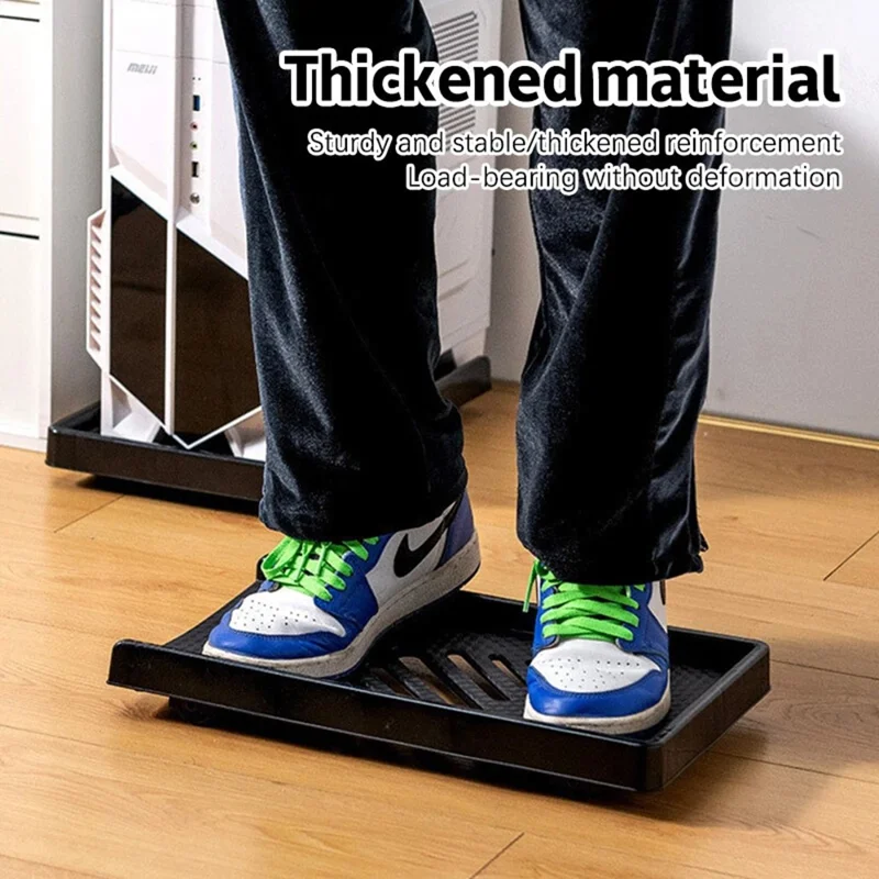 Computer Tower Stand with Universal and Directional Wheels PC Tower Storage Cart for Home Office (Inner Width 22cm)