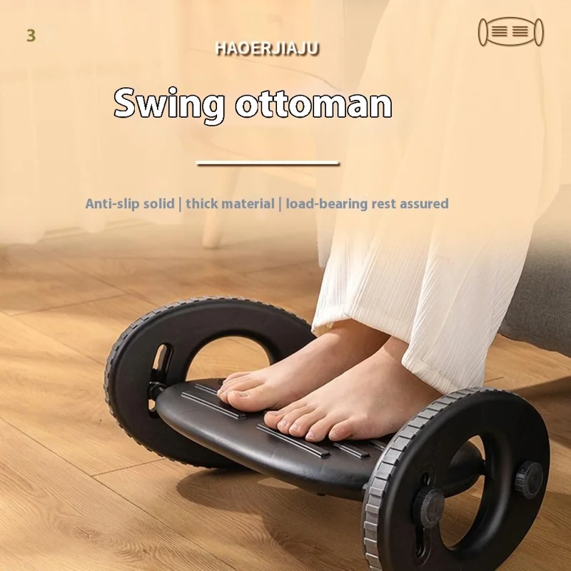 Adjustable Foot Rest Under Desk Ergonomic Footstool Anti Leg Crossing Support for Home Office