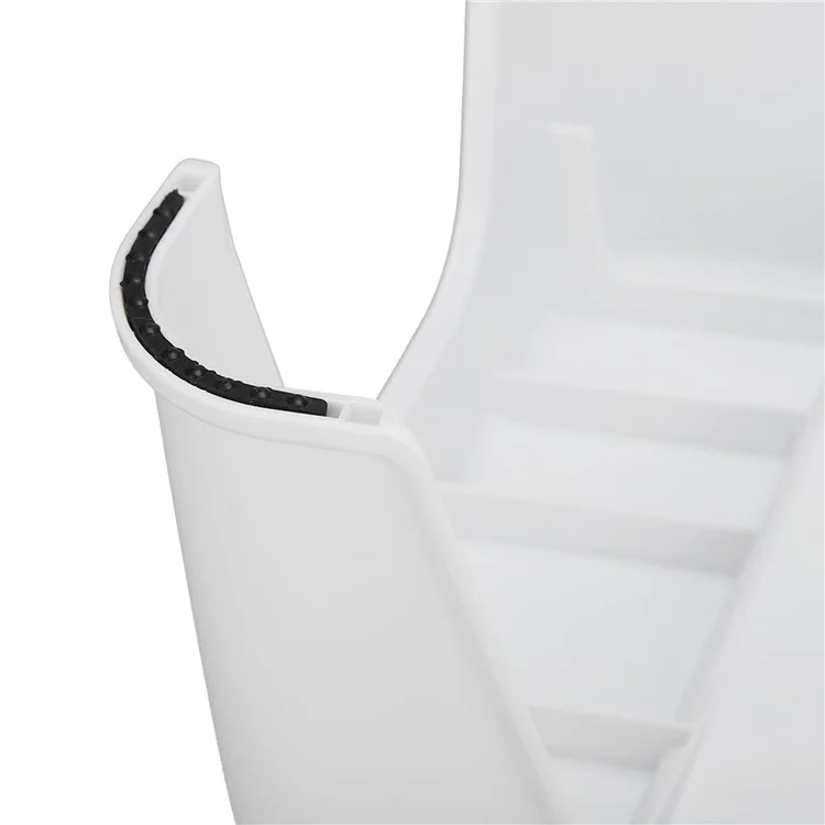 HORE Plastik-Toilettenfußstütze Ergonomischer Fußhocker mit Massageroller für Zuhause und Büro - Weiß