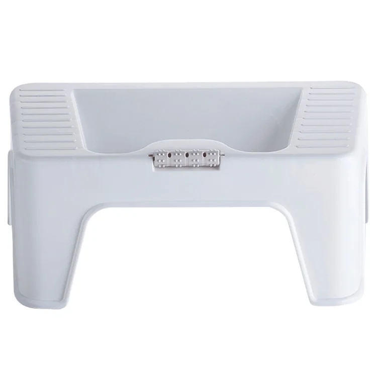 HORE Plastik-Toilettenfußstütze Ergonomischer Fußhocker mit Massageroller für Zuhause und Büro - Weiß