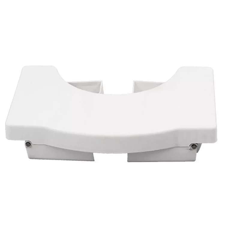 Taburete de inodoro plegable Ayuda para ponerse en cuclillas para niños, mujeres embarazadas Reposapiés de baño Orinal portátil - Blanco