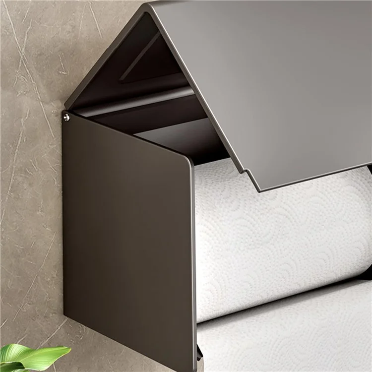 Soporte de Papel Higiénico de Aleación de Aluminio Montado en Pared sin Necesidad de Taladrar Caja de Pañuelos de Baño