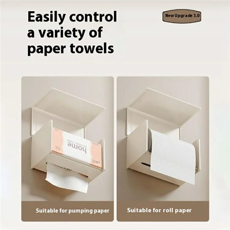 Distributeur de papier toilette mural sans perçage, boîte à mouchoirs pour la maison