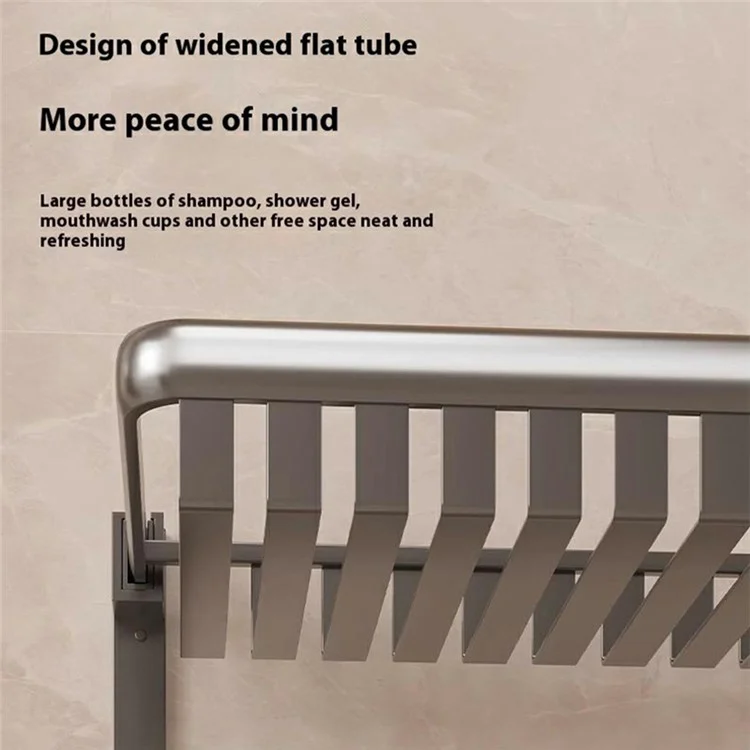 Toallero plegable de 40 cm para baño, de aleación de aluminio, montaje en pared sin taladrar, estantería para toallas y ropa