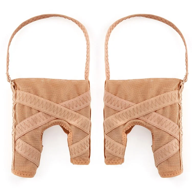 1 Paar Mesh-Stoff Hallux Valgus Korrektur für Großzehe Zehenabscheider Orthopädische Unterstützung für kleine Zehe - Größe S