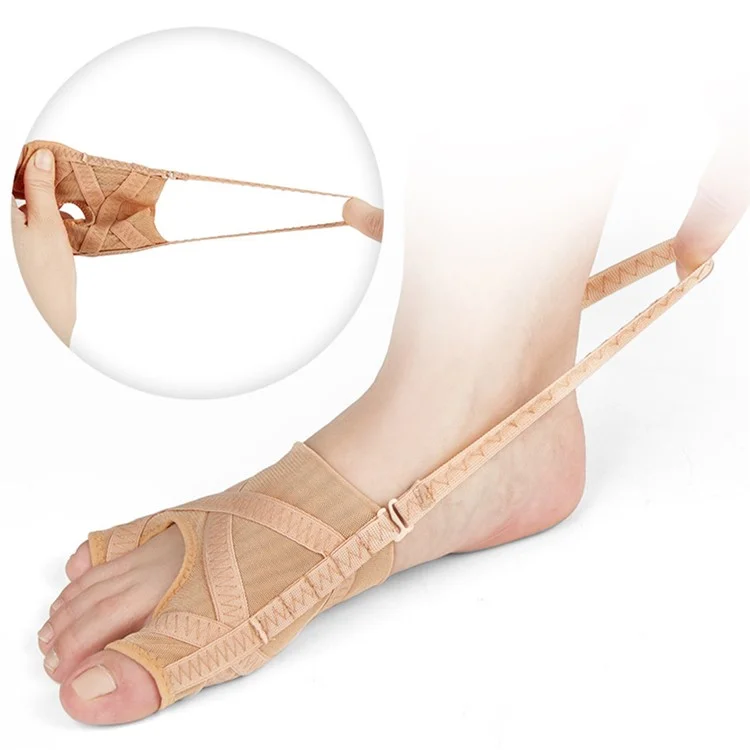 1 Paar Maschengewebe-Hallux-Valgus-Korrektor für große Zehe, Abstandshalter für kleine Zehe, orthopädische Stütze - Größe L