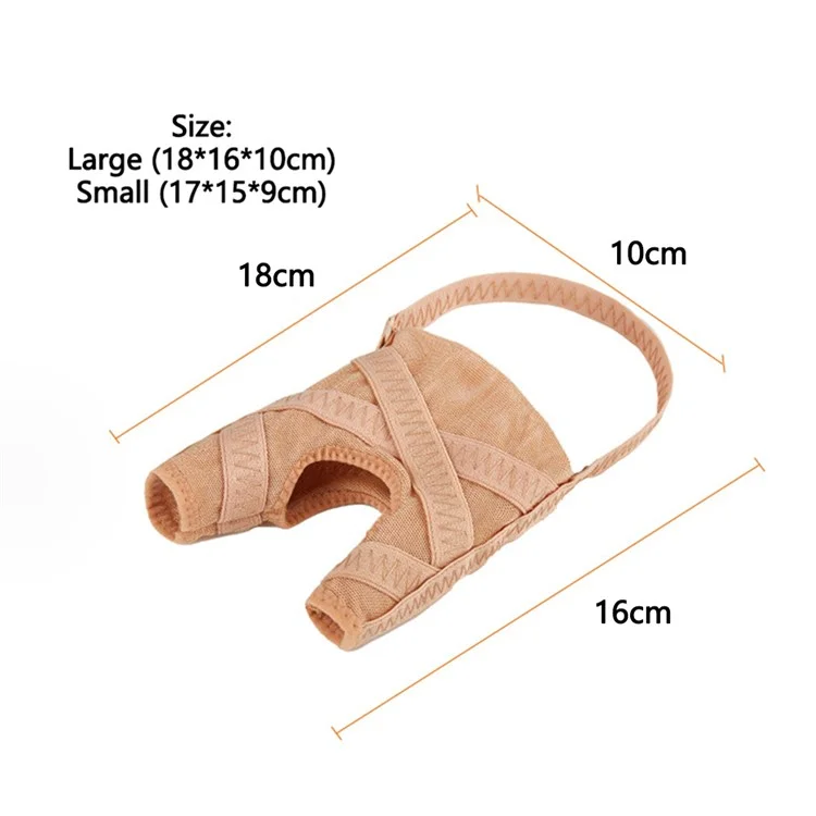 1 Paar Maschengewebe-Hallux-Valgus-Korrektor für große Zehe, Abstandshalter für kleine Zehe, orthopädische Stütze - Größe L