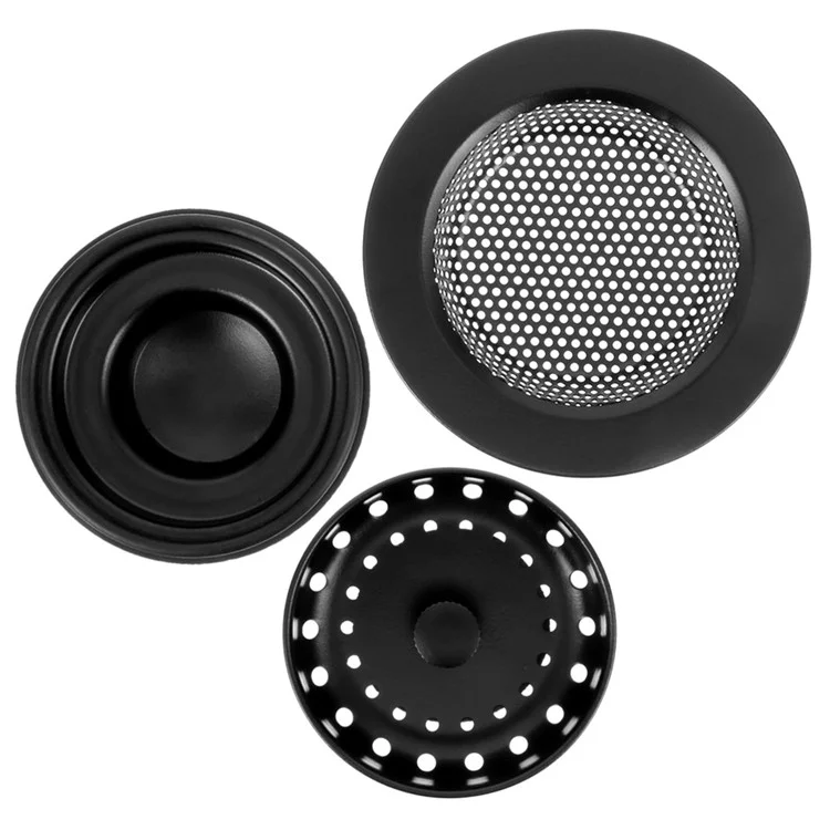 Set da 3 Pezzi Colino Filtro per Lavello da Cucina in Acciaio Inossidabile Tappo Scarico Copri Rifiuti