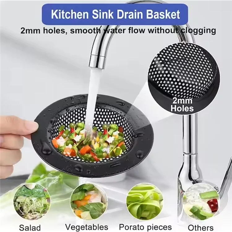 Set da 3 Pezzi Colino Filtro per Lavello da Cucina in Acciaio Inossidabile Tappo Scarico Copri Rifiuti