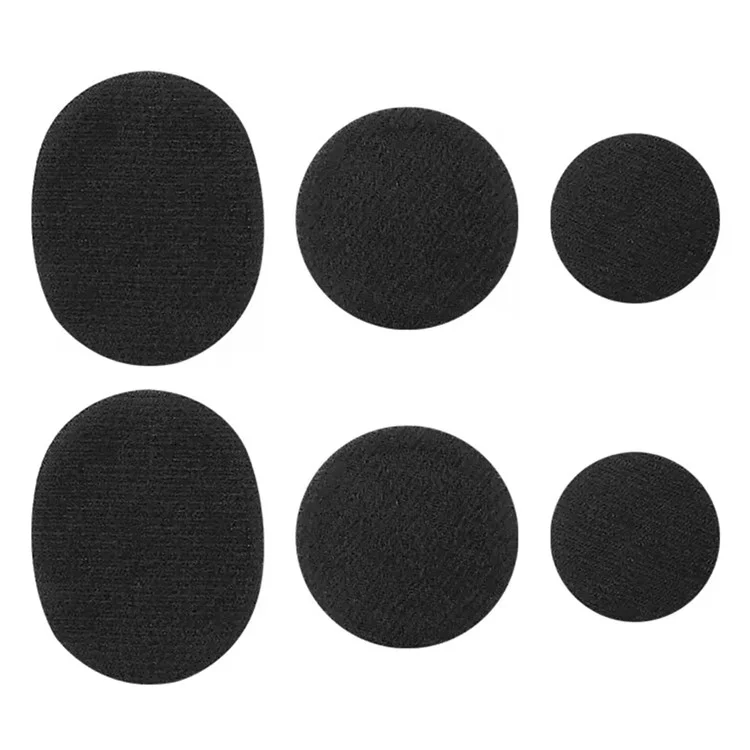 6 pezzi / Set Toppe per Riparazione Scarpe Protezione Tacco Adesiva Toppe Riparazione Tacco Anti Usura Cuscinetti per Tacco - Nero