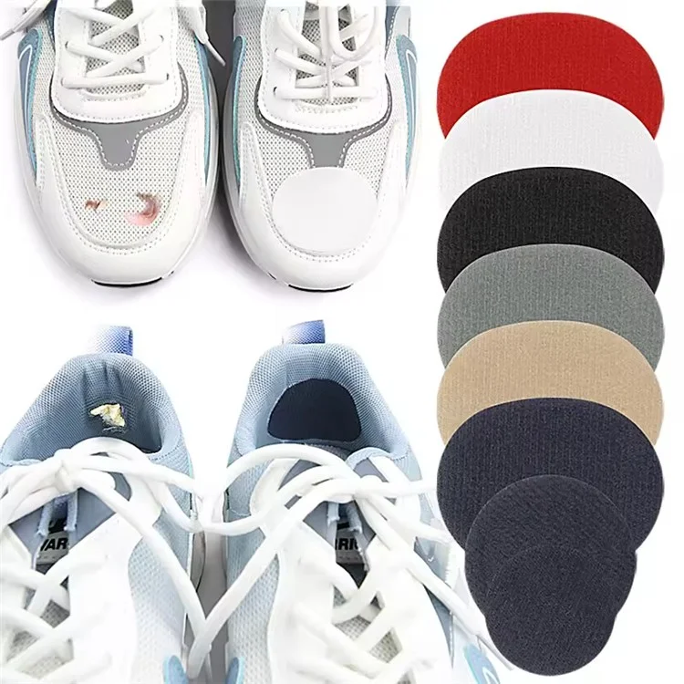 6 pezzi / Set Toppe per Riparazione Scarpe Protezione Tacco Adesiva Toppe Riparazione Tacco Anti Usura Cuscinetti per Tacco - Nero