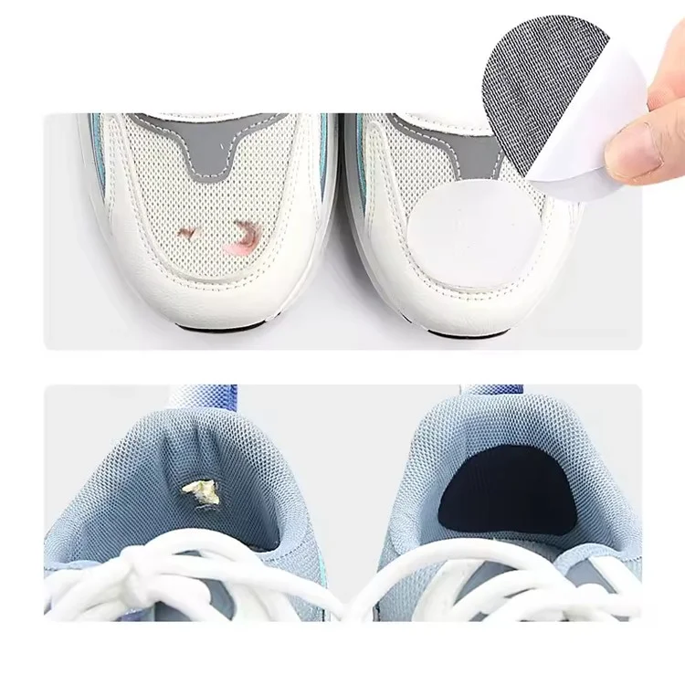 6 pezzi / Set Toppe per Riparazione Scarpe Protezione Tacco Adesiva Toppe Riparazione Tacco Anti Usura Cuscinetti per Tacco - Nero