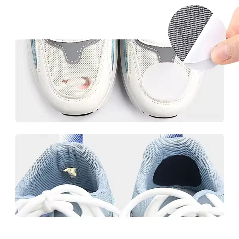6 Pezzi / Set Toppe di Riparazione per Scarpe Protezione Tallone Sneakers Patch Adesive Antivesure per Tallone - Bianco