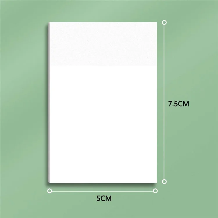 5x7.5cm PET Transparent Sticky Notes 50 Sheets Students Office Waterproof See-Through Memo Pad