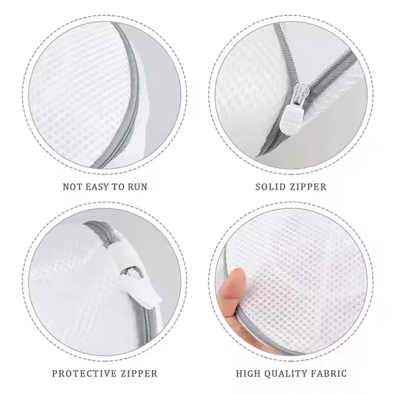 Shoes Wash Bag Sneaker Mesh Wash Bag Shoe Cleaning Laundry Bag with Zipper, Size M: 18 x 30cm