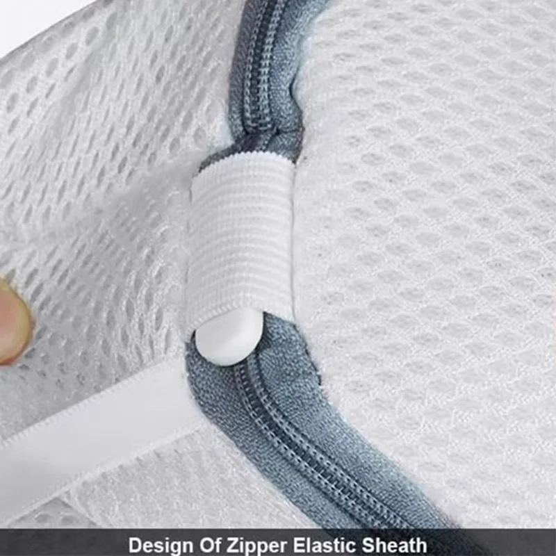 Shoes Wash Bag Sneaker Mesh Wash Bag Shoe Cleaning Laundry Bag with Zipper, Size M: 18 x 30cm