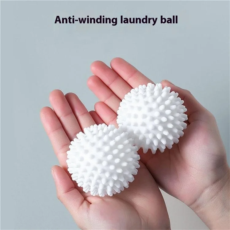 4 bolas mágicas anti-enredos para secadora de ropa Bolas de limpieza reutilizables para lavadora - Azul