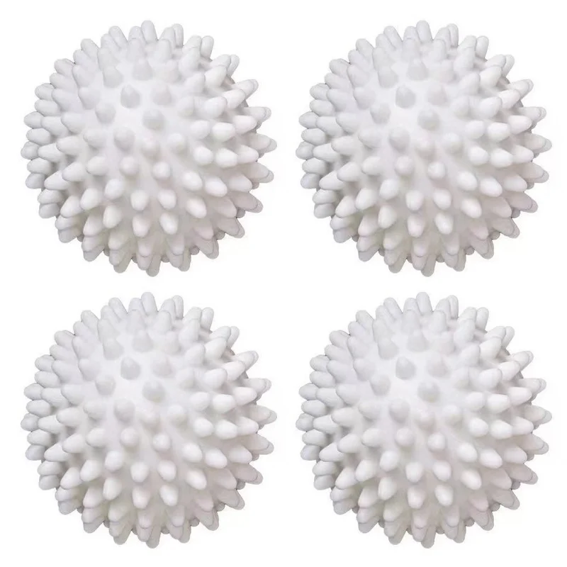 4Pcs Anti Winding Tumble Dryer Magic Laundry Balls for Washing Machine Reusable Cleaning Balls - White