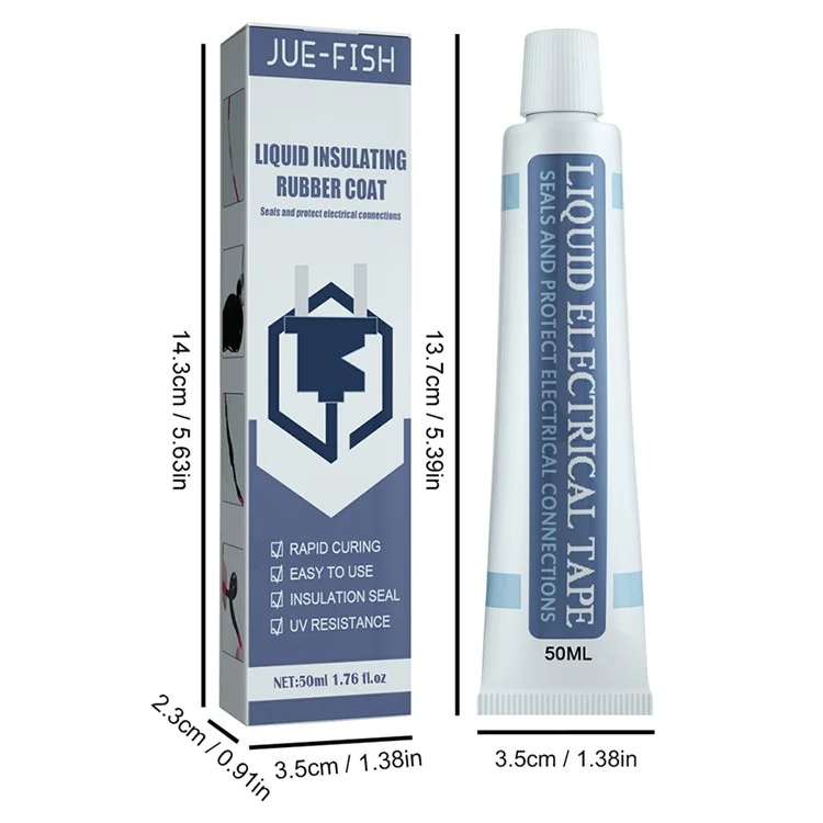 JUE-FISH 50 мл Белая жидкая изоляционная лента для защиты электронных плат, водонепроницаемый клей с высокой термостойкостью