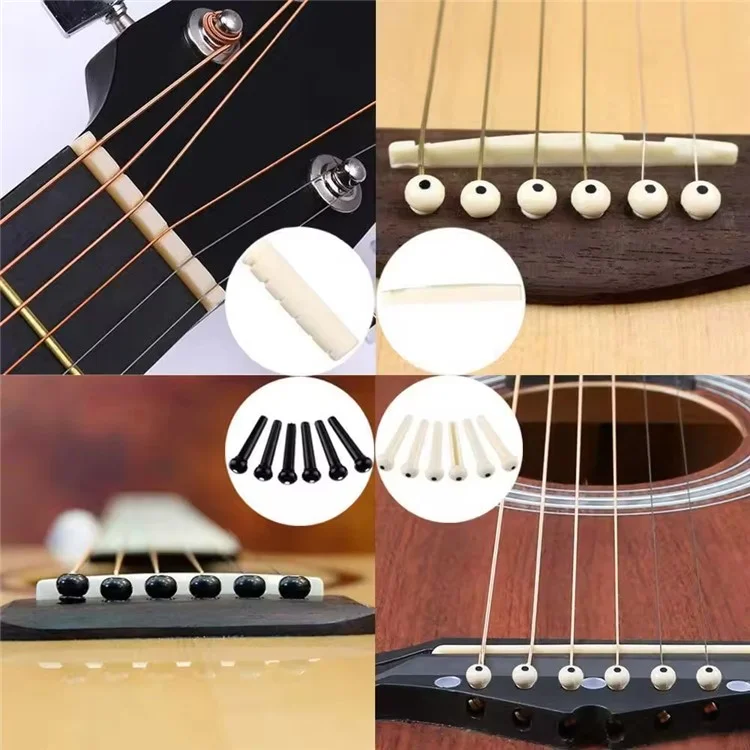 Kit de 65 accessoires pour guitare acoustique et électrique, comprenant cordes, accordeur, capodastre, médiators et enrouleur de cordes