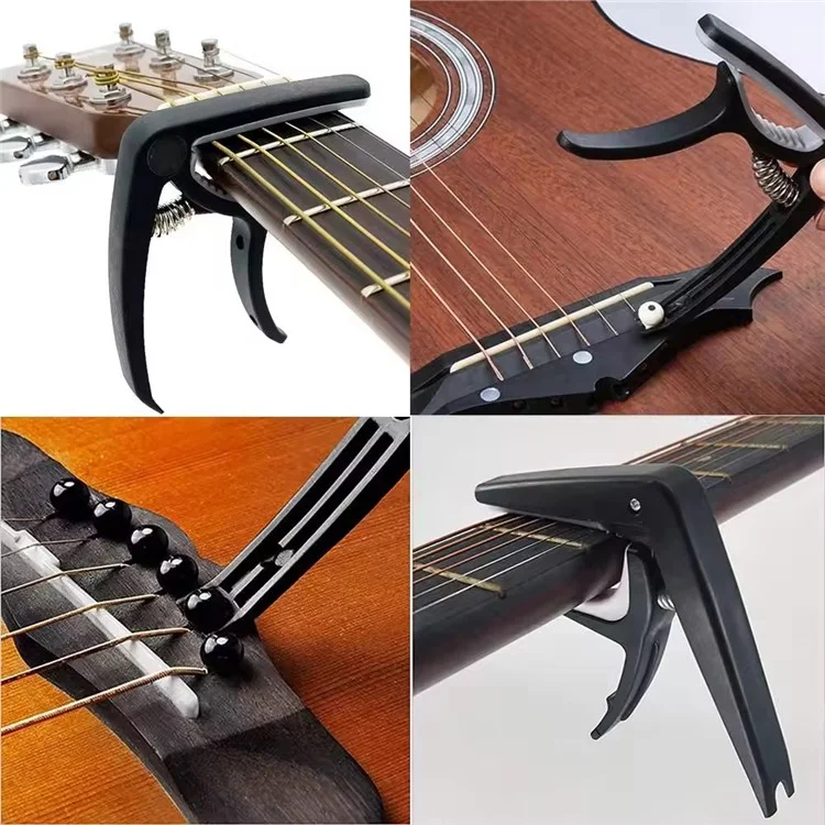 Kit de 65 accessoires pour guitare acoustique et électrique, comprenant cordes, accordeur, capodastre, médiators et enrouleur de cordes