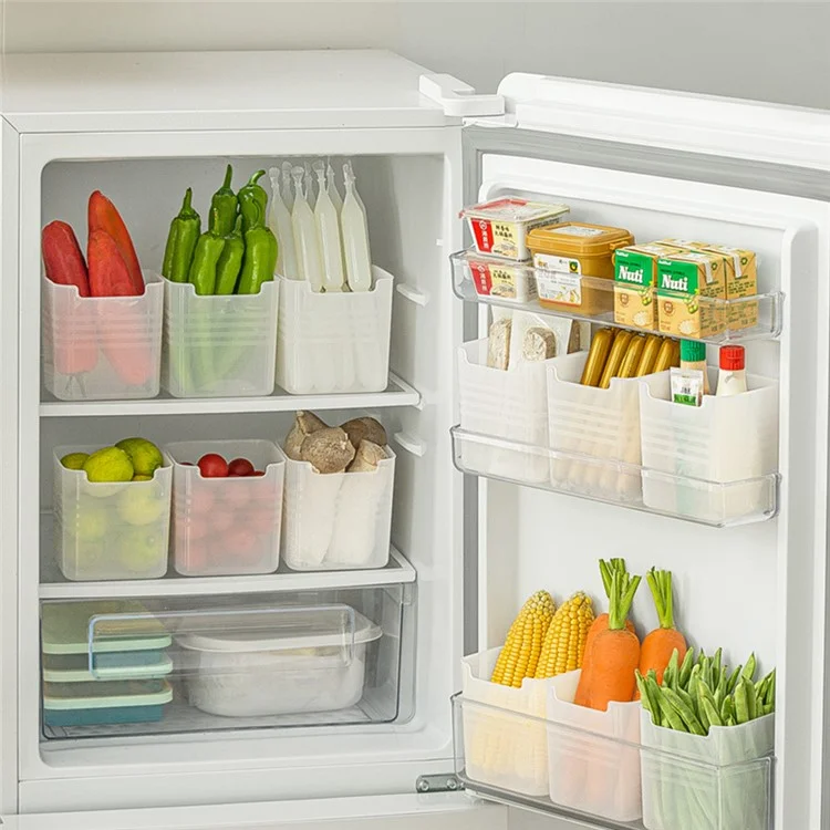 Contenedor de almacenamiento de 3 piezas para puerta lateral de frigorífico, organizador de frutas, caja de polipropileno para conservación de alimentos (Sin FDA, libre de BPA)