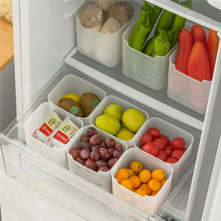 Contenedor de almacenamiento de 3 piezas para puerta lateral de frigorífico, organizador de frutas, caja de polipropileno para conservación de alimentos (Sin FDA, libre de BPA)