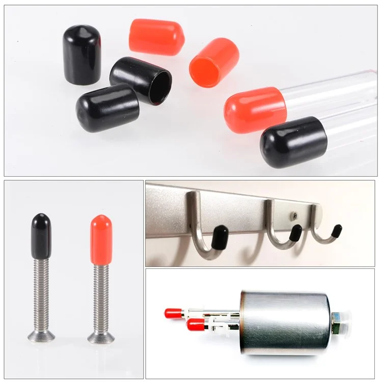 100 Peças Protetor de Ponta de Rack de Lava-Louças 3x25mm Tampas Anti-Risco à Prova de Poeira PVC - Cinza